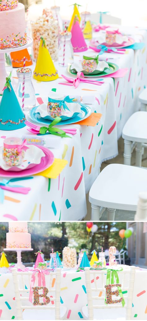 Sprinkles Birthday Party, Confetti Birthday Party, Donut Birthday Parties, Sprinkle Party, 3rd Birthday Party, Ice Cream Birthday Party, Sprinkle Baby Shower, Confetti Birthday, Theme Color