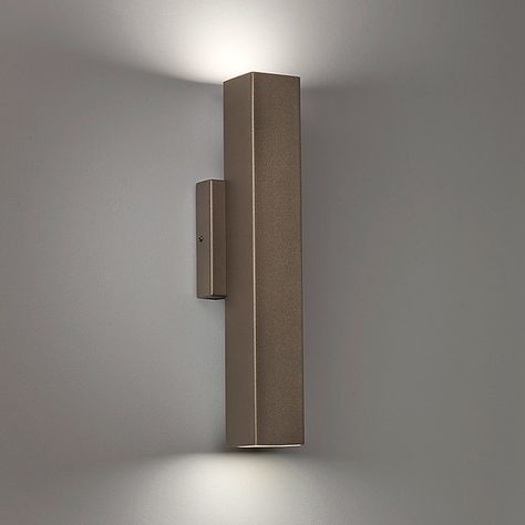 Cylo Solid Square Wall Sconce | Ultralights at Lightology Stone Lighting, Outdoor Flood Lights, Outdoor Wall Mounted Lighting, Contemporary Wall Sconces, Led Outdoor Wall Lights, Exterior Stone, Outdoor Sconces, Outdoor Light Fixtures, Led Outdoor Lighting