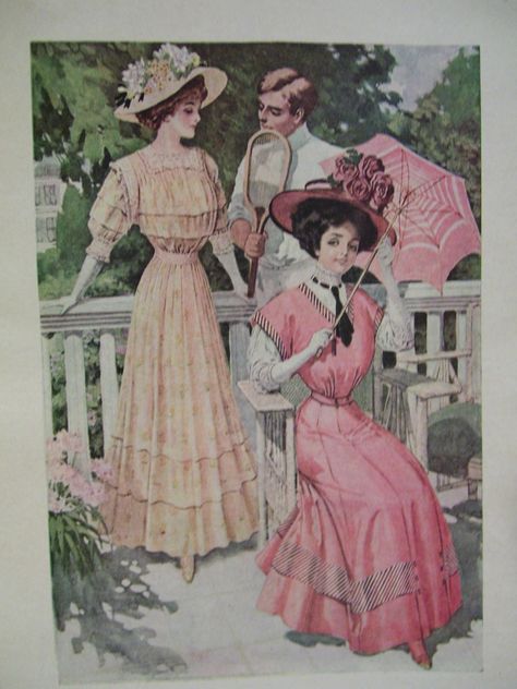 Edwardian Outfit 1908 Fashion, Edwardian Fashion Plates, 1900s Fashion, Edwardian Dress, Old Fashion, Edwardian Era, Edwardian Fashion, Traditional Fashion, Fashion Plates