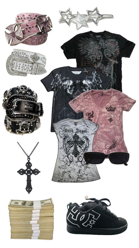 Affliction Outfits, 2000s Fashion Inspiration, Mcbling Fashion, Trashy Outfits, 2000s Fashion Outfits, Swaggy Outfits, Simple Trendy Outfits, Cute Everyday Outfits, Really Cute Outfits