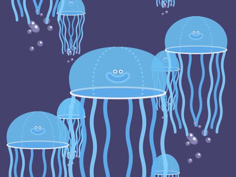 Jellyfish Discord Banner Gif, Jellyfish Gif, Jellyfish Header Gif, Jellyfish Pixel Gif, Pumpkin Fish, Jellyfish Gif Animation, Fish Illustration, Animation Tutorial, Creative Portfolio