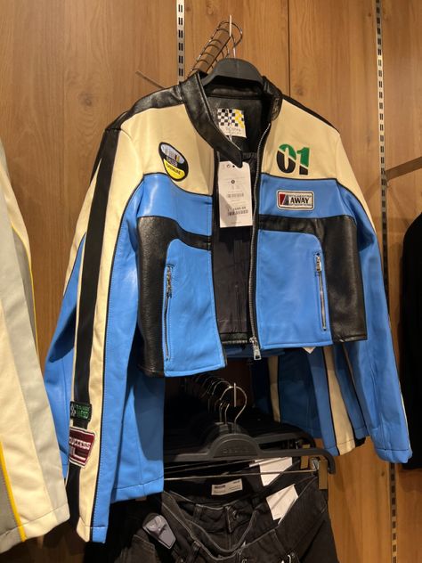 Racer Jacket Outfit Women, Racer Jacket Outfit, Racing Jacket Outfit, Car Jacket, Racer Jackets, Varsity Jacket Outfit, Jacket Outfit Women, Cute Jackets, Sporty Outfits