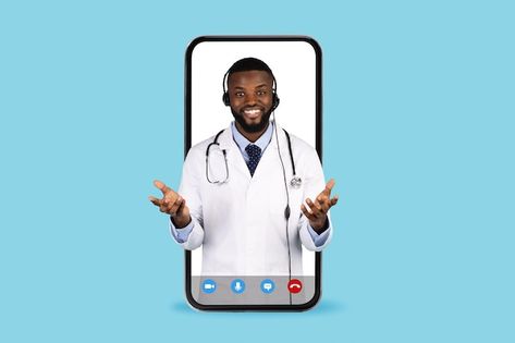 Photo online medical consultation handso... | Premium Photo #Freepik #photo #male-doctor #doctor-man #african-doctor #black-doctor Doctor Man, Doctor Black, Black Doctor, Male Doctor, Medical Consultation, Online Doctor, Animation Art Character Design, Vector Photo, Premium Photo