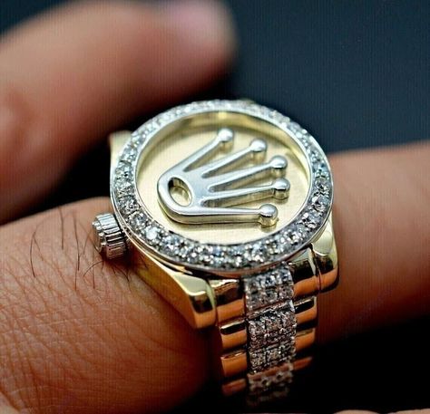 Rolex Diamond Watch, Watch Ring, King Ring, Rolex Diamond, Jewelry Manufacturer, Rolex Watches For Men, Rings Mens Wedding Bands, Color Stones, Men's Wedding Ring