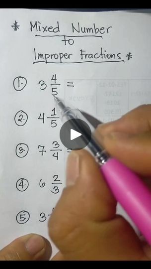 Mixed Number To Improper Fraction, Mixed Numbers To Improper Fractions, Improper Fractions To Mixed Numbers, Fraction Math, School Tricks, Mixed Fractions, Math Hacks, Free Math Printables, Easy Math