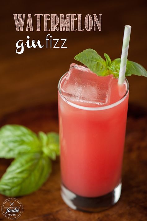 This easy and refreshing Watermelon Gin Fizz made with perfectly sweet fresh juice is the perfect cocktail to enjoy during brunch or a sunny afternoon. Cocktail Board, Watermelon Cocktail Recipes, Alcohol Ideas, Best Gin Cocktails, Watermelon Cocktail, Summer Plant, Gin Sour, Watermelon Drink, Gin Recipes