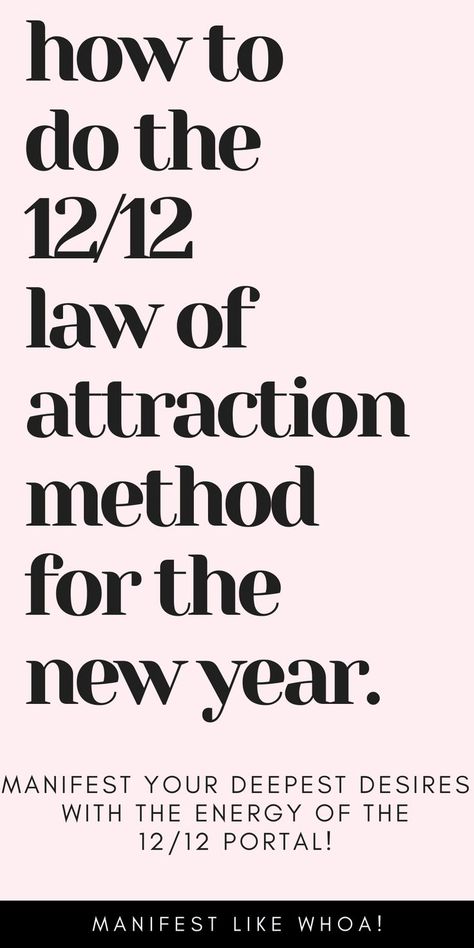 Manifest your deepest desires with the energy of the universe during the magic 12/12 portal! 12/12 Manifestation Ritual for The New Year (Law of Attraction, December 12th, 12/12 Portal) 12 12 Portal, New Years Manifestation Ritual, 12/12 Portal, New Years Manifestation, 1212 Portal, New Year Manifestation, New Year Rituals, Witchy Ideas, Manifestation Ritual