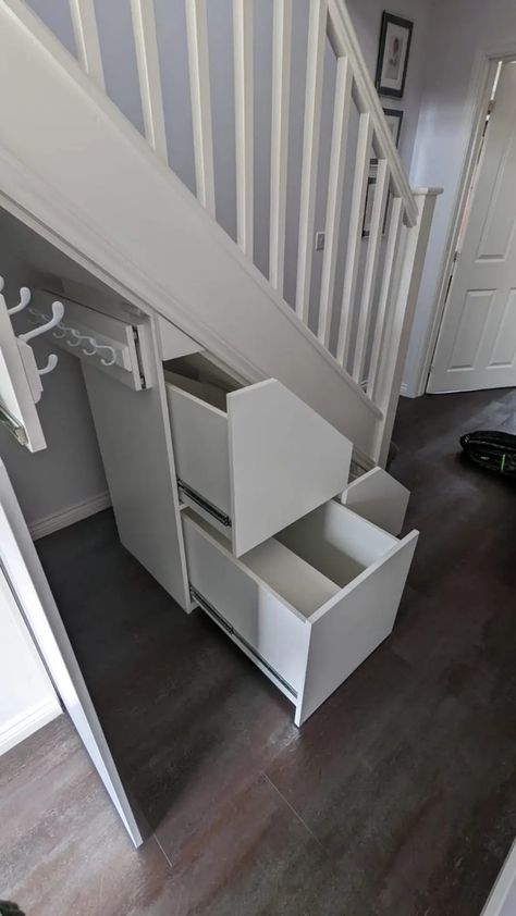 Understair Storage, Under Stairs Nook, Under Stair Storage, Shoe Storage Drawers, Under Stairs Storage Solutions, Stair Nook, Under Stairs Storage, Under Stair, Staircase Design Modern