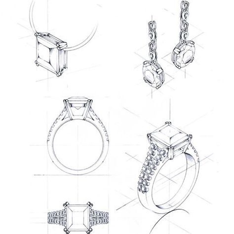 Design ideas Earings Drawing Design, Earrings Drawing Sketch, Jewelry Design Ideas, Jewelry Sketches, Ring Sketch, Jewel Drawing, Free Drawing, Jewelry Rendering, Art Jewelry Design