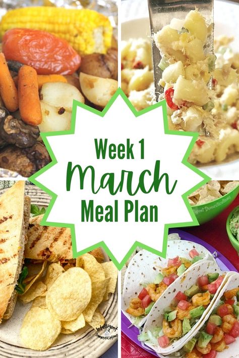 March Meal Plan 2024, March Dinner Ideas, March Meals, March Meal Plan, Weekly Dinner Menu, Meal Plan Week, Side Dish Ideas, Spring Dinner, Winter Comfort Food