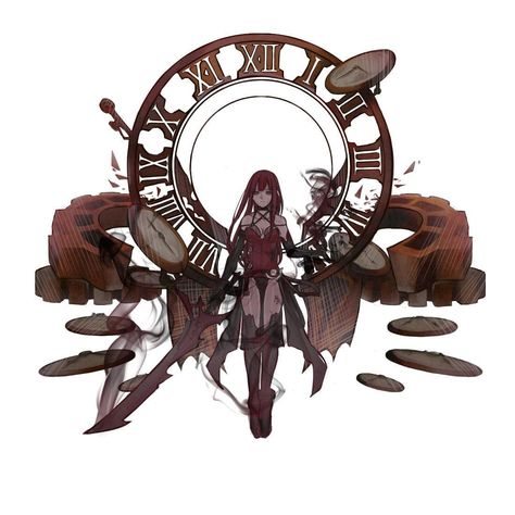 Clock Monster, Deemo Fanart, Elsword Anime, Japan Games, Elsword, Monster Girl, Cuckoo Clock, Fantasy Character Design, Game Character