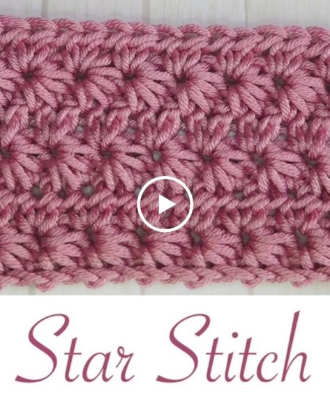 Simple Crochet: Star Stitch (Scarves blankets etc) Crochet Star Stitch Scarf Free Pattern, Star Stitch Crochet Blanket Free Pattern, Chunky Star Stitch Crochet Blanket, Crochet Star Stitch Tutorial, Star Stitch Crochet Pattern, Star Crochet Stitch, Star Crochet Blanket, Star Stitch Crochet, Crochet Pillow Case Pattern