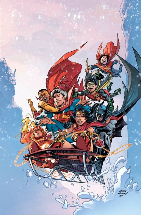 DC Christmas Superheroes Batman Christmas, Christmas Iphone Wallpaper, Dc Rebirth, Christmas Comics, Ghost Of Christmas Past, Action Comics, Christmas Iphone, Univers Dc, Dc Collectibles