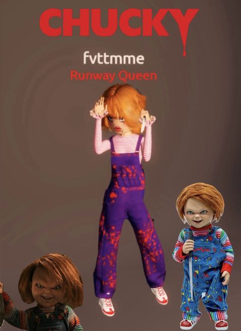 Chucky Theme: horror movie Place: 1st #dresstoimpress #dti #outfits Horror Movie Costume Ideas, Movie Place, Horror Movie Costumes, Chucky Horror Movie, Chucky Costume, Movie Halloween Costume, Vip Dress, Dti Outfits, Horror Movie