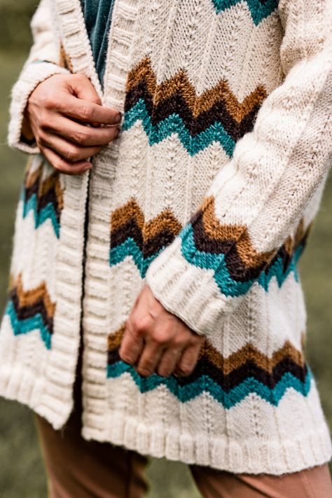 Larkin Chevron Cardigan - I Like Knitting Chevron Sweater Crochet Pattern, Chevron Knitting Pattern, Crochet Chevron Cardigan, Knitted Chevron Pattern, Bohemian Knit V-neck Outerwear, Chevron Sweater, Knit Cardigan Pattern, Jumper Knitting Pattern, Jumper Patterns