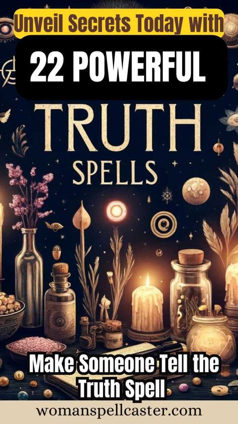 Truth Spells Witchcraft, Tell The Truth Spell, Truth Spells, Someones True Colors, Truth Spell, Spell Magic, Real Spells, Spells That Actually Work, White Magic Spells