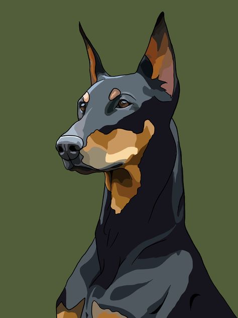 Dog wallpaper for iPad Painting Ideas Ipad, Ipad Painting Ideas, Doberman Wallpaper, Illustration Art Animals, Dog Digital Art, Dog Design Art, Madara Susanoo, Digital Art Software, Wallpaper For Ipad