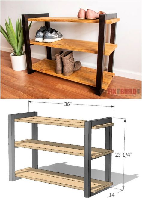 Shoes Rack Diy, Shoe Stand Diy, Shoe Rack Measurements, Diy Shoe Bench, Homemade Shoe Rack, Make A Shoe Rack, Diy Shoe Rack Ideas, Shoe Rack Ideas, Diy Shoe Storage