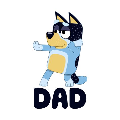 Dad From Bluey, Bluey Sublimation Ideas, Bluey Dad Shirt, Bluey Cartoon Tattoo, Bluey Tattoos, Bluey Pictures, Fiesta Bluey, Bingo Bluey, Bluey Bluey