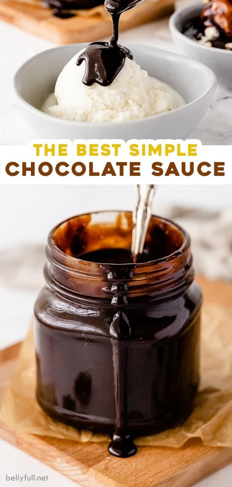 Chocolate Sauce Recipe, Chocolate Syrup Recipes, Homemade Chocolate Syrup, Homemade Chocolate Sauce, Ice Cream Sauce, Chocolate Sauce Recipes, Cake Fruit, Homemade Syrup, Fudge Sauce