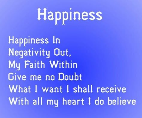 Happiness spell. Can also be used as a chant or mantra instead Mama Pagan Spells For Happiness And Peace, Happiness Spell For Someone Else, Spell For Happiness, Spells For Happiness, Chants And Spells, Morning Chant, Happy Spell, Happiness Spells, Happiness Spell