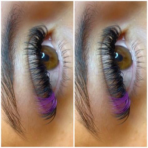 Hybrid Lash Extensions Styles With Color, Hybrid Lash Extensions Color, Color In Lash Extensions, Eyelash Extensions With Color At The End, Hybrid Lashes With Color, Hybrid Lash Extensions With Color, Colourful Eyelash Extensions, Colorful Eyelash Extensions, Color Eyelash Extensions