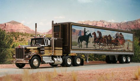 Smokey & The Bandit Kenworth W900 Truck Tractor & 40' Trailer Smokey And The Bandit Truck, Car Landscape, Diecast Trucks, Kenworth W900, The Bandit, Smokey And The Bandit, Model Trucks, Kenworth Trucks, Slot Car