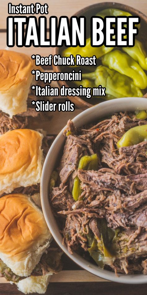 Banana Pepper Roast Crock Pot Italian Beef Sandwiches, Italian Roast Beef Instant Pot, Instant Pot Drip Beef Sandwiches, Italian Beef Recipes Instant Pot, Instant Pot Italian Beef Sandwiches, Italian Beef Instant Pot, Beef Pepperoncini, Italian Shredded Beef, Instant Pot Italian Beef