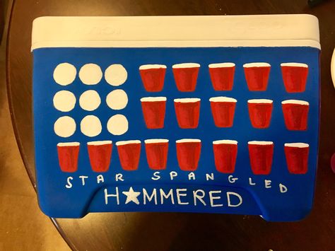 Fraternity Coolers Ideas, Frat Cooler Painting Ideas, Easy Frat Coolers Ideas, Painted Cooler Ideas, Las Vegas Frat Cooler, Mountain Weekend Cooler Ideas, Fraternity Cooler, Easy Cooler Painting Ideas, Frat Coolers Vegas