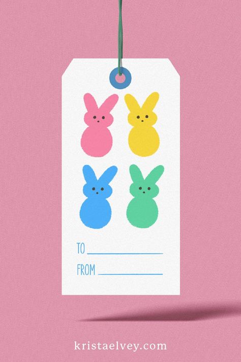 printable gift tag of bunny peeps with a white background Easter Tags Free Printable, Happy Easter Peeps, Easter Gift Tags, Easter Gift Tag, Easter Bunny Gifts, Easter Printables Free, Free Printable Gift Tags, Easter Tags, Easter Table Settings