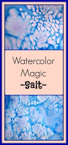 Salt Water Coloring, Watercolor Salt Painting, Salt Water Painting, Watercolor With Salt, Painting With Salt, Art With Water, Magic Salt, Watercolor Salt, Salt Watercolor