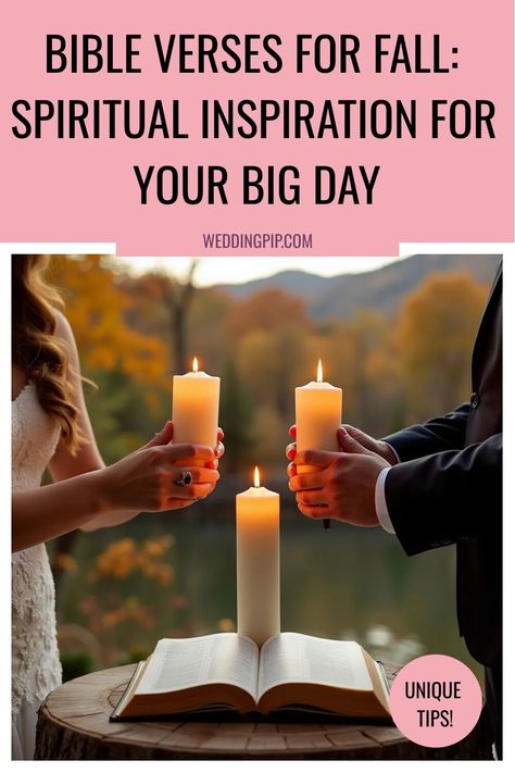 Celebrate your autumn wedding with meaningful Bible verses that capture the essence of the season. Find verses about gratitude, abundance, and love.

Tap here for divine inspiration! 🙏👀

#BibleVersesForFall #AutumnWeddingScripture 🍂❤️ Verses About Gratitude, Autumn Wedding Ceremony, Fall Bible Verses, Meaningful Bible Verses, Popular Bible Verses, Love And Faith, Memorable Wedding, Song Of Solomon, Wedding Top