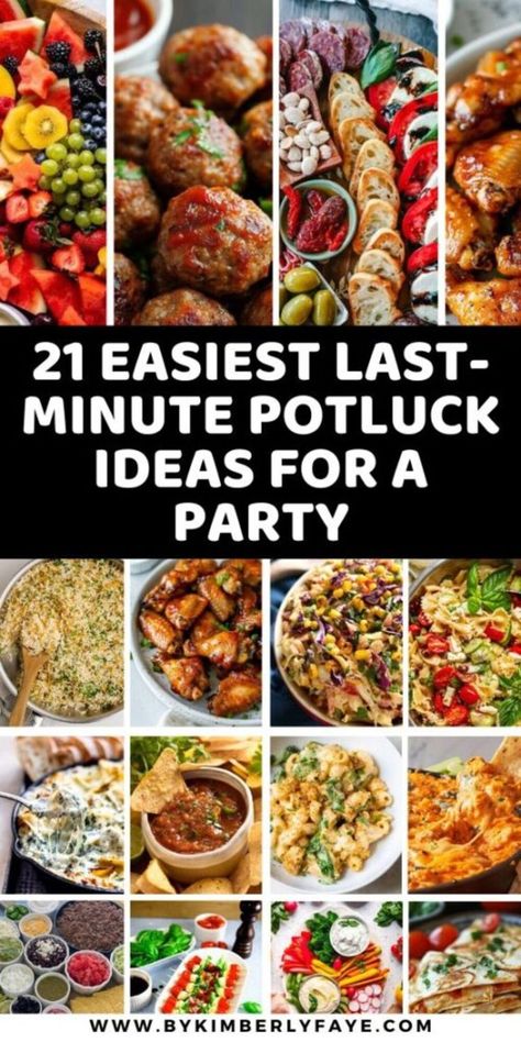 Easiest Last-Minute Potluck Ideas For A Party Easy Potluck Dishes For Work, Potluck Ideas Dessert, Party Potluck Ideas, Party Main Dish Ideas, Christmas Party Potluck Ideas, Easy Christmas Potluck Ideas, Ideas For Potluck, Last Minute Potluck Ideas, Easy Potluck Ideas