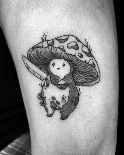 Mushroom Tattoo, I Hope, Tattoos, Black