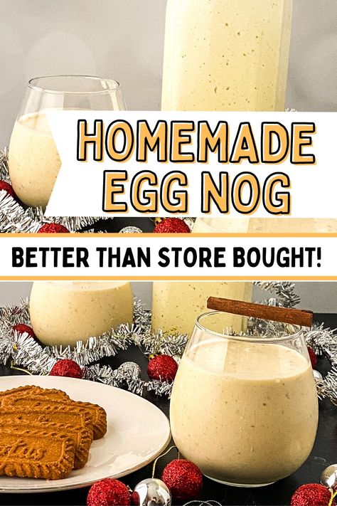 Eggnog With Alcohol, Easy Eggnog Recipe, Eggnog Rezept, Homemade Egg Nog, Eggnog Recipe Spiked, Egg Nog Recipe, Egg Nog Recipe Easy, Homemade Eggnog Recipe, Alcoholic Eggnog