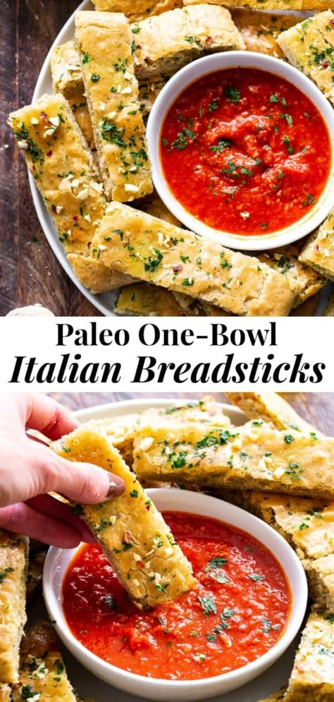 Italian Breadsticks, Paleo Sandwich, Paleo Appetizers, Grain Free Bread, Paleo Sides, Pain Sans Gluten, Italian Herbs, Bread Sticks, Paleo Bread