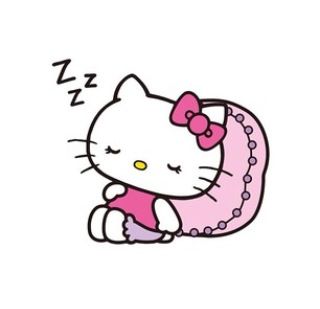 sleepy kitty Hello Kitty Sleeping, Kitty Sleeping, Hello Kitty, Kitty, Deviantart, Pink