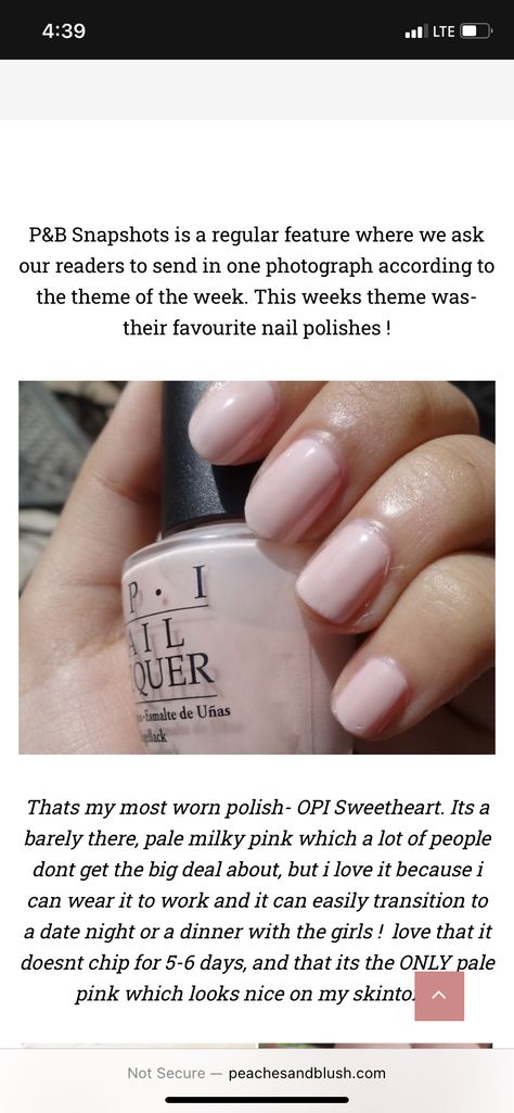 Opi Sweetheart, First Photograph, Fabulous Nails, Nail Polish Colors, Nail Polish, Nails, Makeup, Pink, Make Up