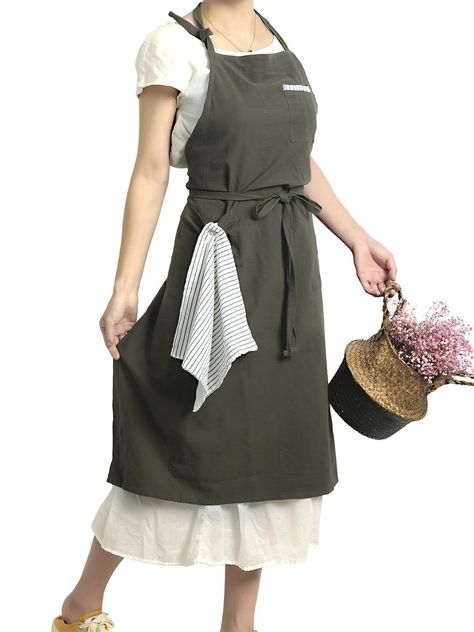 We offer Free Shipping on all order!! Wel come to my stores, The Smart of your choice and satisfaction guarantee. Soft Cotton Linen Apron - Retro Linen Art Apron, Adjustable Casual Apron with Towel, Great for Florist, Coffee House and Kitchen (Olive) Gallery Product Description PRODUCT DETAILS: Soft Cotton Linen Apron - Retro Linen Art Apron, Adjustable Casual Apron with Towel Benefits 37.6“ long apron will keep your clothes away from any kinds of unhappy stains, marks, and durt. Fabric Made of cotton Linen Weight&Size 260g (31.1“ x 37.6”) Extra long straps accommodates wide range of sizing up to XXL sizes. Colour 5colors(GREY,OLIVE,PINK,GINGER,BLUE ASHES) Wash Care Information This linen apron is machine washable,please use cold water and don't use bleach. WIDE USE Barbecue, chef, profess