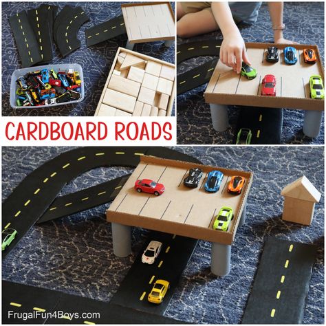 Cars Preschool, Diy Toys Car, Hot Wheels Display Case, Cardboard City, Toy Car Garage, Cardboard Car, Kids Activities At Home, Hot Wheels Display, Cardboard Box Crafts