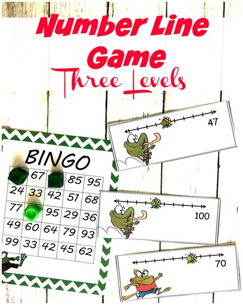 FREE Number Line Game to Build Number Sense (Three Levels) Number Line Games, Number Line Activities, Building Number Sense, Number Sense Activities, Unit Fractions, Bingo Sheets, Number Lines, Math Graphic Organizers, Math Number Sense