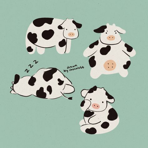 Choco☆Lett ~☆ on Twitter: "Cows 🐮… " Cow Illustration, Cow Drawing, Posca Art, Illustration Photo, Cute Cows, Cute Animal Drawings, Cute Doodles, Cute Illustration, Animal Illustration