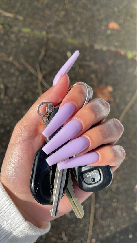 Lavender Long Nails, Long Lavender Nails, Long Nails Purple, Nails Sparkle, Lavender Nails, Fancy Nails Designs, Long Nail, Coffin Nails Long, Nail Art Wedding