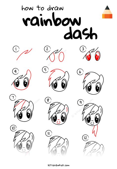 How To Draw Rainbow Dash How To Draw Rainbow Dash, Rainbow Dash Drawing, Draw Rainbow, Travel Journal Scrapbook, Journal Scrapbook, Learn How To Draw, Rainbow Dash, Learn To Draw, Travel Journal