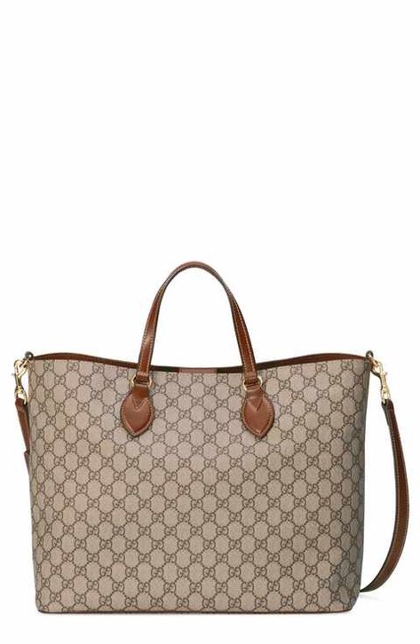 Gucci GG Supreme Soft Canvas Tote Purse Collection, Purse Game, Perfect Money, Gucci Tote Bag, Leather Camera Bag, Future Style, Gucci Tote, Buy Gucci, Beautiful Handbags