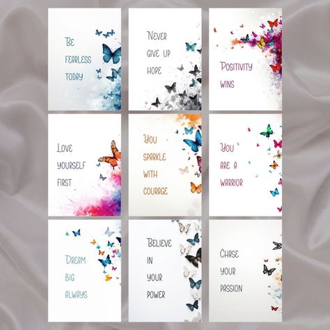 Positive Affirmation Cards #AffirmationCards #PositiveVibes #SelfLove #DailyAffirmations Butterflies Images, Beautiful Butterfly Images, Pregnancy Affirmations, Daily Reflections, Health Affirmations, Positive Affirmation Cards, Butterfly Images, Love Sparkle, Successful Marriage