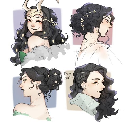 Frigga Thor, Loki Hair, Female Loki, Loki Mythology, Hair Practice, Loki Drawing, Loki Art, L Wallpaper, Lady Loki