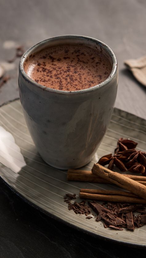 Hot chocolate by Jennifer Earle, perfect to warm up with after the bonfire Special Hot Chocolate, Bonfire Treats, Aesthetic Hotchocolate, Hot Chocolate Food Photography, Aesthetic Hot Chocolate Pictures, Hot Chocolate Aesthetic, Champurrado Recipe, Hot Chocolate Aesthetic Cozy Night, Espresso Art