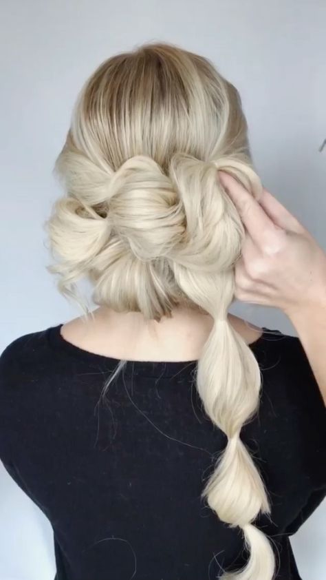 Easy Updo With Clip In Extensions, Clip In Hair Extension Styles Updo, Updo With Extensions, Hair Extensions Updo, Easy Updo Tutorial, Simple Updo Tutorial, Wedding Up Do, Easy Updo, Updo Tutorial