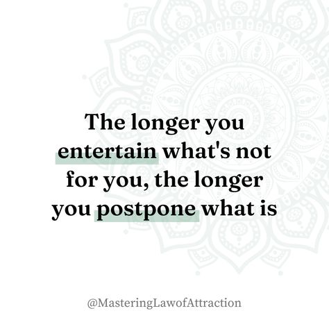 Stop delaying your destiny! The longer you entertain what's not meant for you, the longer you postpone what is. Let go and make room for the right opportunities. 🌟 Let Go Of Whats Not Meant For You, Let Go Of Things Not Meant For You, Universal Laws, Visual Board, Thoughts And Feelings, Negative Thoughts, Wise Quotes, Let Go, Positive Thoughts